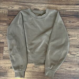 lululemon athletica women's long sleeve sweatshirt - olive